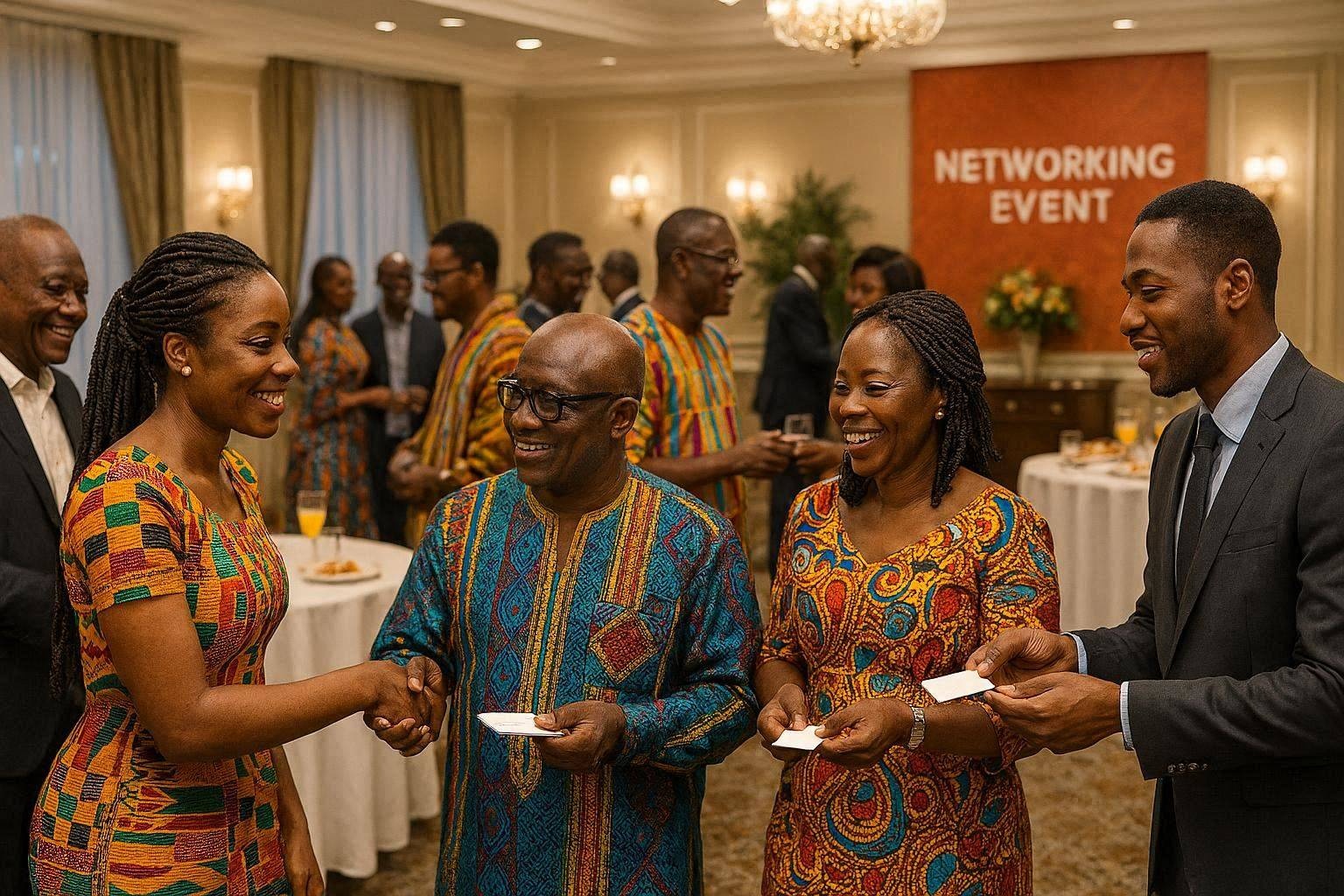 image of Ghanaians networking at an event