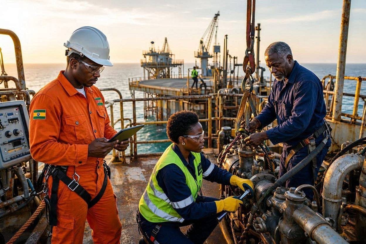 image of Ghanaians working in oil and gas